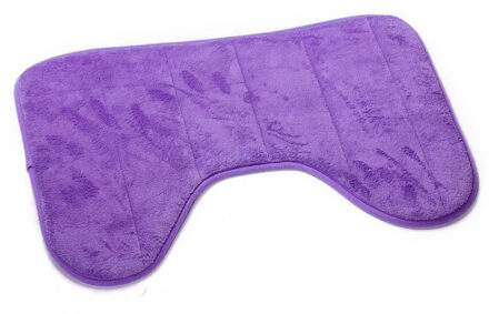 1Pc Bad Matten 40*60Cm Prevalent Leuke U-vormige Zachte Aaien Anti Slip Thuis Badkamer Vloermat wc Tapijt Decoratie Paars