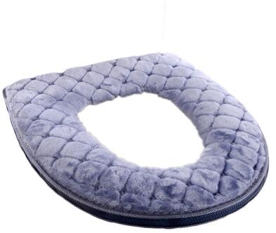 1Pc Badkamer Vullen Zacht Verdikte Seat Pads Wasbare Warmer Wc Mat Cover Winter Comfortabel Zitkussen Wc Decor Donkergrijs
