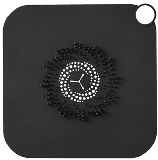 1Pc Badkamer Wastafel Filter Badkamer Floor Cover Keuken Riool Filter Bad Douche Cover Floor Gootsteen Zeef Hair Stopper zwart