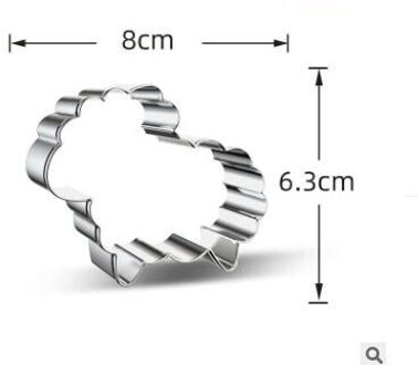 1Pc Bakken Accessoires Biscuit Mould Rvs Cookie Cutter Kitchen Tools Schapen Shape Cake Fondant Mold 2