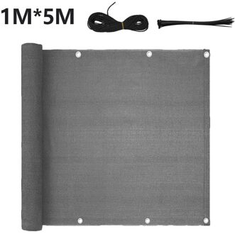 1Pc Balkon Hek Netto Wind Anti-Uv Zonnescherm Netto Onderdak Privacy Zonnebrandcrème Outdoor Luifel Balkon Tuin Zonnezeilen Cover licht grijs