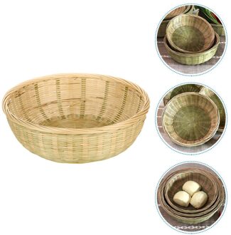 1Pc Bamboe Product Bamboe Zeef Bamboe Opslag Mand (Willekeurige Kleur)