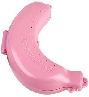 1Pc Banana Trip Outdoor Reizen Opbergdoos Leuke Banaan Case Protector Box Container Trip Outdoor Lunch Fruit Opbergdoos houder roze