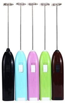 1Pc Batterij Drankjes Melkopschuimer Foamer Elektrische Garde Mixer Stirrer Eiklopper Keuken Diy Tool Accessoire #38 paars