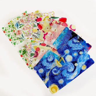 1Pc Beauiful Flowers Portable PVC Mask Clips Disposable Face Mask Storage Case Container Foldable Recycling Mask Holder