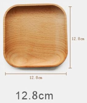 1Pc Beuken Hout Lade Platen Houten Servies Ronde Snack Plaat Houten Taart Vruchten Schotel Kamer Dessert Dienblad Snack platen plein