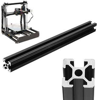 1PC BLACK 2020 European Standard Anodized Aluminum Profile Extrusion 100-550mm Length Linear Rail for CNC 3D Printer
