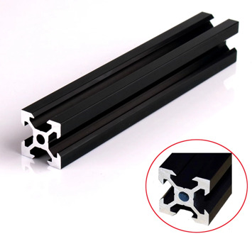 1PC BLACK 2020 V-slot European Standard Anodized Aluminum Profile Extrusion Linear Rail for CNC 3D Printer