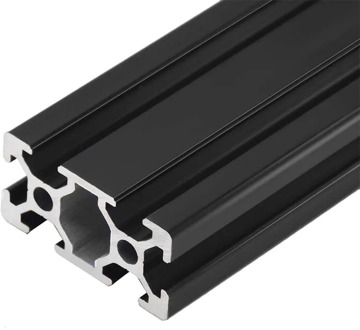1PC BLACK 2040 European Standard Anodized Aluminum Profile Extrusion 100-800mm Length Linear Rail for CNC 3D Printer