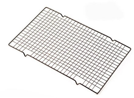 1Pc Black Bakken Pan Roestvrij Staal Anti-aanbak Cooling Rack Past Bakken Pan, Zware, oven Veilig Voor Roosteren Koken Grillen