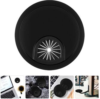 1Pc Black Desk Kabel Wire Tule Kabel Draad Gat Cover Voor Office Home