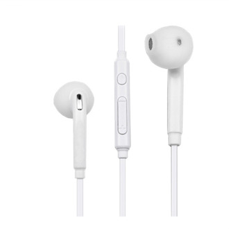 1Pc Black Wired 3.5Mm Hoofdtelefoon In-Ear Hoofdtelefoon Met Microfoon Voor Huawei Xiaomi S6 Mobiele Telefoon Oortelefoon oordopjes wit