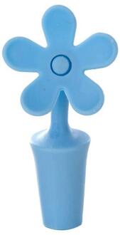 1Pc Bloem Siliconen Bier Wijn Kurk Plug Bottle Cap Cover Kruiden Fles Stopper Bar Bar Keuken Gereedschap Accessoires blauw