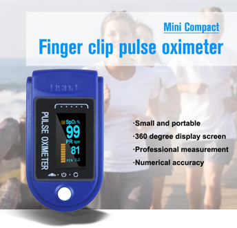 1pc Blood Oxygen Monitor OLED Screen Blood Oxygen Finger Pulse Digital Finger Oximeter Oxygen Saturation Monitor No Battery