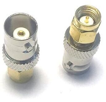 1Pc Bnc Vrouwelijke Jack Naar Sma Male Plug Rf Coax Adapter Modem Converter Rechte Vernikkelde