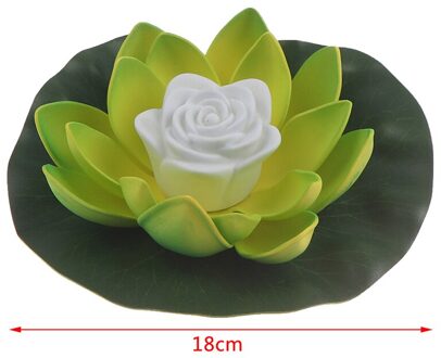 1Pc Bonny Kunstmatige Drijvende Lotu Zonne-energie Nachtlampje Led Spaarlamp Lotu Lamp Voor Garden Pool Vijver Tuin decoratie Bruin