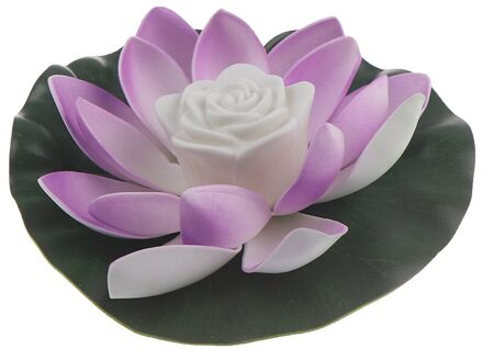 1Pc Bonny Kunstmatige Drijvende Lotu Zonne-energie Nachtlampje Led Spaarlamp Lotu Lamp Voor Garden Pool Vijver Tuin decoratie Goud