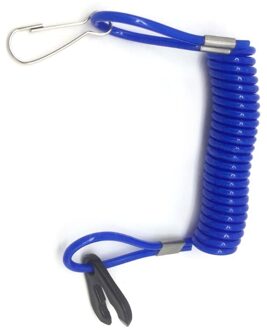 1Pc Boot Motor Kill Stop Schakelaar & Veiligheid Tether Lanyard Voor Yamaha Buitenboordmotor Onderdelen N0HF Blauw