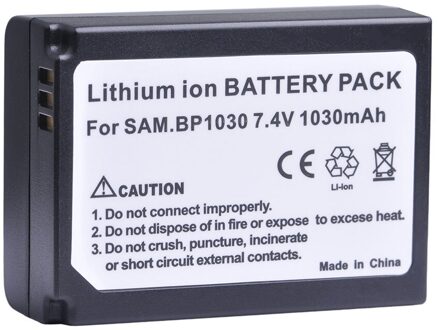 1Pc BP-1030 Bp 1030 Vervangende Batterij Voor Samsung NX200 NX200RS NX210 NX2000 NX300 NX1000 NX1100, BP1030B, BP1130 Batterij