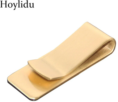 1PC Brass Money Clip Wallet Stainless Steel 1.5mm Thicken Metal Card ID Case Clip tickets Men Cash Clamp Holder Bookmark Folder