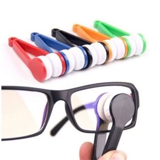 1Pc Bril Cleaner Borstels Zachte Praktische Draagbare Zonnebril Glazen Microfiber Brillen Cleaner Borstel Schoonmaak Tool
