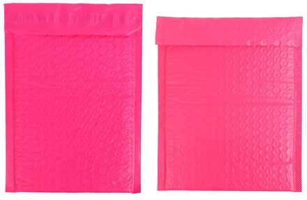 1Pc Bubble Mailers Gevoerde Enveloppen Envelop Tas Voor Boek Tijdschrift Bekleed Mailer Self Seal Roze Parel Film mail 18.5X23