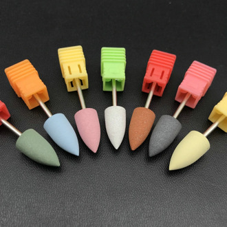1PC Bullet Head Rubber Silicon Nail Drills Bit Nail Buffer Manicure Machine Dental Polish Tools