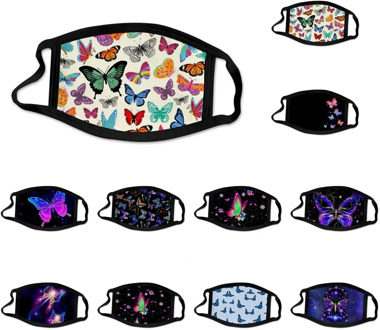 1PC Butterfly Mouth Masks for Protection Face Mask Washable Earloop Mask PM 2.5 Dust Mouth Cover Washable Reusable Mouth Mask