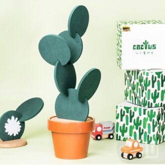 1Pc Cactus Potplanten Vorm Cup Mat Leuke Creatieve Coaster Mat Warmte Isolatie Pad Tafel Decoratie Keuken Accessoires