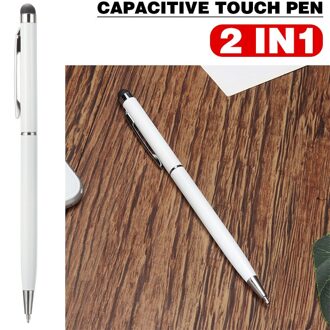 1Pc Capacitieve Touch Pen Zwart/Wit/Zilver/Rood Metalen Capacitieve Scherm Touch Stylus Pennen Levert