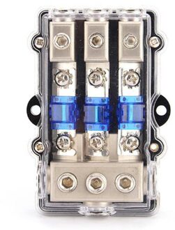 1Pc Car Audio Meerdere Zekeringen Met 60A Vork-Bolt Zekeringen Subwoofer Conversie Accessoires 1 In 2/3/4 manieren Out Donkergrijs