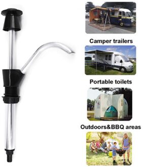 1Pc Caravan Sink Water Handpomp Tap 32Mm Zwarte Lichtmetalen Camping Trailer Camper Kraan Rv Onderdelen Accessoires