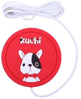 1Pc Cartoon Elektrische Kachel Mokken Coaster Draagbare Usb Siliconen Thermostatische Coaster Verwarmde Mokken Drinken Warmer TXTB1 hond