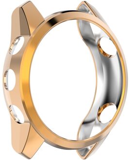 1Pc Case Cover Voor Garmin Forerunner 745 Plating Tpu Beschermhoes Horloge Cover Protector Bumper Frame Smart Horloge Accrssories roos goud