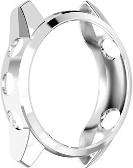1Pc Case Cover Voor Garmin Forerunner 745 Plating Tpu Beschermhoes Horloge Cover Protector Bumper Frame Smart Horloge Accrssories zilver