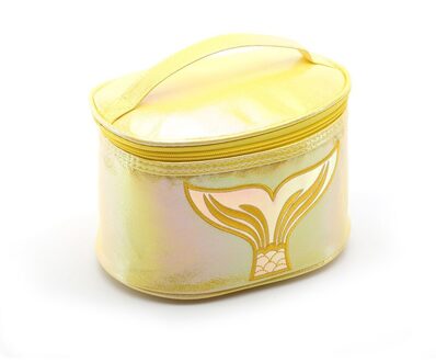 1Pc Casual Mermaid Make Up Tas Vrouwen Reizen Cosmetische Cases Grote Capaciteit Wassen Opbergtas geel