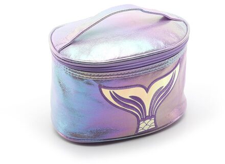 1Pc Casual Mermaid Make Up Tas Vrouwen Reizen Cosmetische Cases Grote Capaciteit Wassen Opbergtas paars