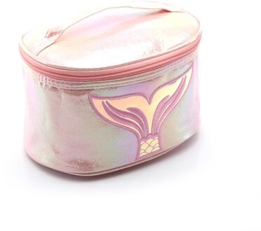 1Pc Casual Mermaid Make Up Tas Vrouwen Reizen Cosmetische Cases Grote Capaciteit Wassen Opbergtas roze