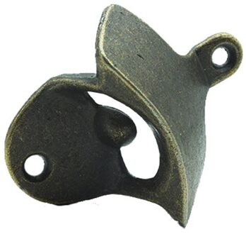 1Pc Chic Vintage Flesopener Antiek Ijzeren Muur Gemonteerd Bar Bier Wijn Glazen Fles Cap Opener Keuken Bar Party gereedschap bronzen