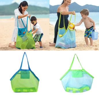 1Pc Children Beach Mesh Toys Storage Bag Kids Folding Sand Away Net Tote Outdoor New
