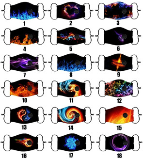 1pc Children Kids Cool Trend Adjustable Face Mask Outdoor With Breathing Filter Safe Mask Mascarilla De Tela Niños Cubrebocas