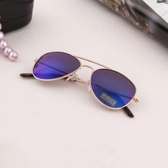 1Pc Classic Zonnebril Jongens Kleurrijke Driver Bril Spiegel Kinderen Kids Bril Metalen Frame Meisjes Reizen Brillen UV400