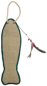 1Pc Claw Slijpen Pad Sisal Pad Vis Vorm Opknoping Pad Slijpen Mat Willekeurige Kleur