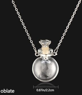 1Pc Clear Heart Fles Essentiële Olie Hanger Murano Glass Parfum Kettingen Rvs Ketting Parfums Sieraden Voor Vrouwen oblate