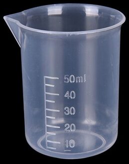 1Pc Clear Plastic Afgestudeerd Maatbeker Voor Bakken Beker Vloeibare Meten Jugcup Container 15Ml/30Ml/50Ml/250Ml/500Ml 50ML 1stk