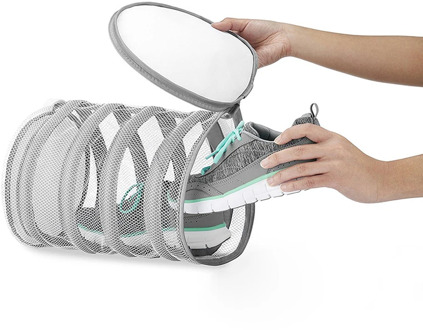 1pc Closure Shoe Wash Bag Washing Net Polyester Drying Laundry Protective Durable