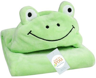 1pc Comfortabele Baby Badjas Leuke Animal Cartoon Baby Deken Kids Hooded Badjas Peuter Baby Badhanddoek kikker