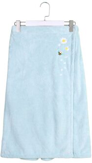 1Pc Comfortabele Microfiber Badjas Vrouwelijke Tube Top Badhanddoek Zachte Magic Absorberende Sauna Handdoek Schoonheidssalon Huishoudtextiel lucht blauw