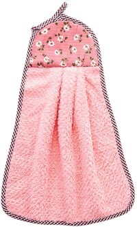 1Pc Coral Fluwelen Bloem Handdoeken Badkamer Opknoping Handdoek Niet-pluizende Reinigingsdoekje Cleaner Keuken Absorberende Vaatdoek # p35