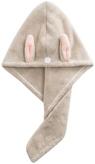 1Pc Coral Fluwelen Snelle Droge Baden Handdoek Cap Kids Douche Caps Haar Magic Drogen Baden Handdoek Cap Wrap Hoed badkamer Producten khaki